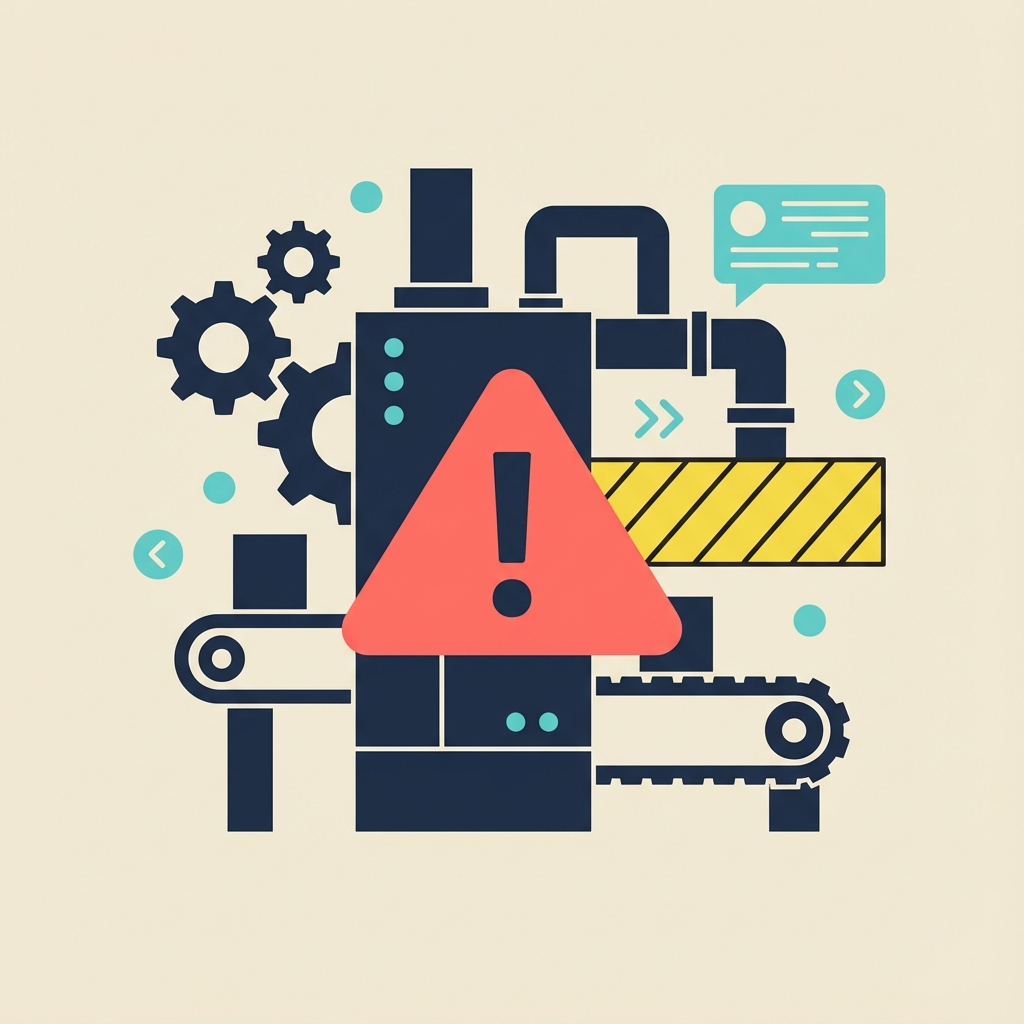 Sprzęt z ikoną ostrzeżenia o awarii