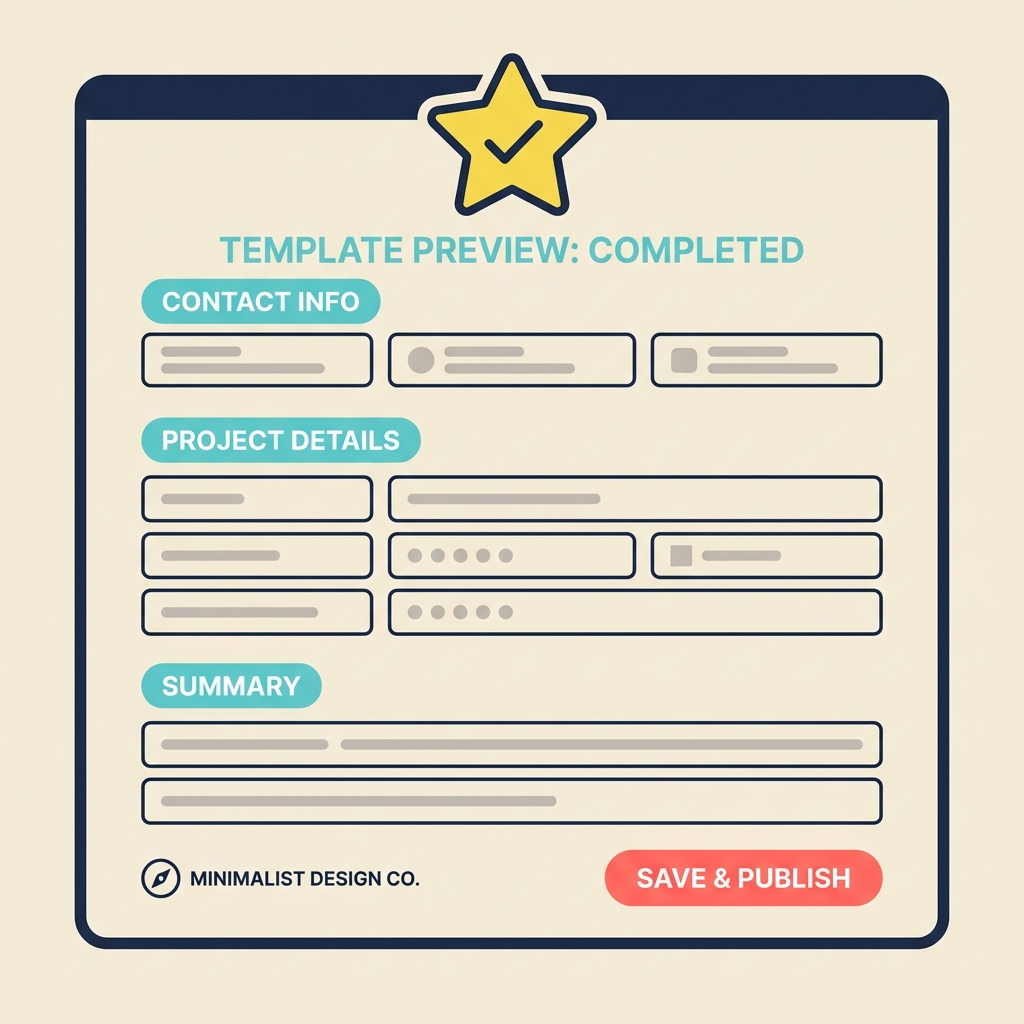 Podgląd gotowego systemu statusów