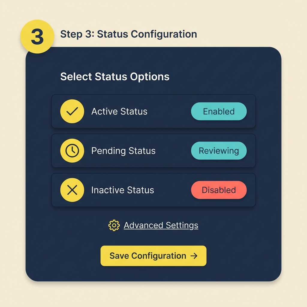 Edycja statusów i kolorów